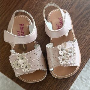 Rachel Shoes Light Pink Floral Cutout Toddler Sandals